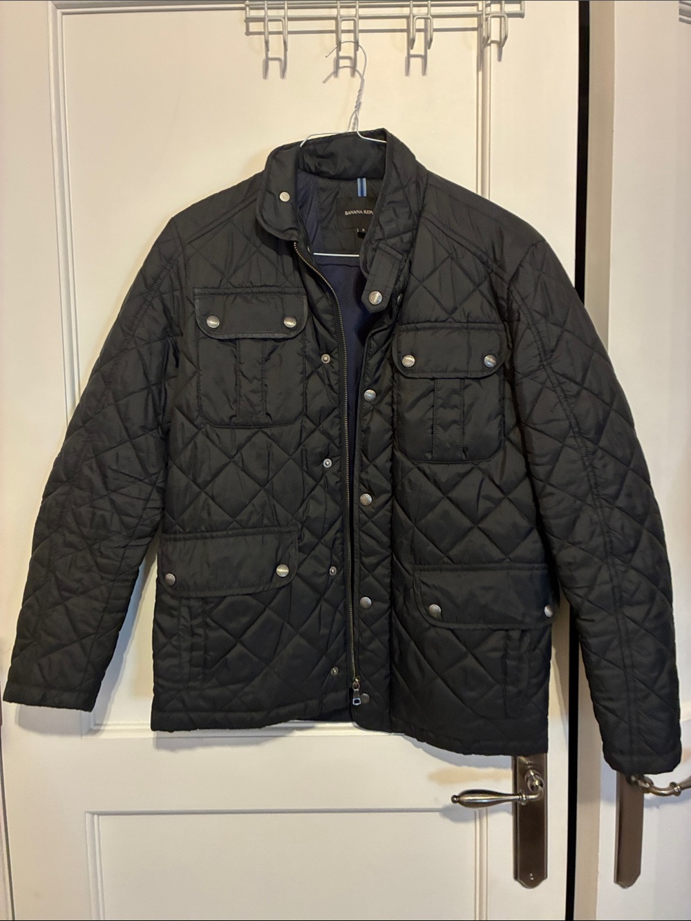 Banana Republic Black Quilted Field Jacket 👵MT